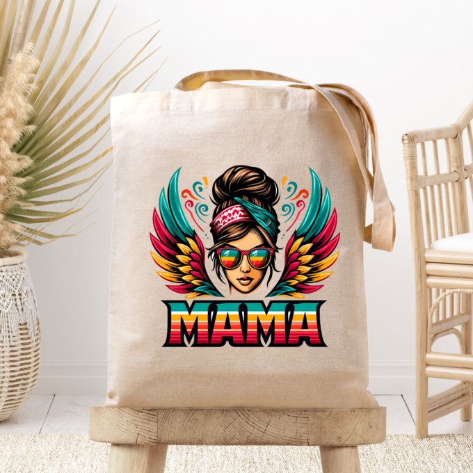 Medžiaginis maišelis su spauda „Retro Mama“