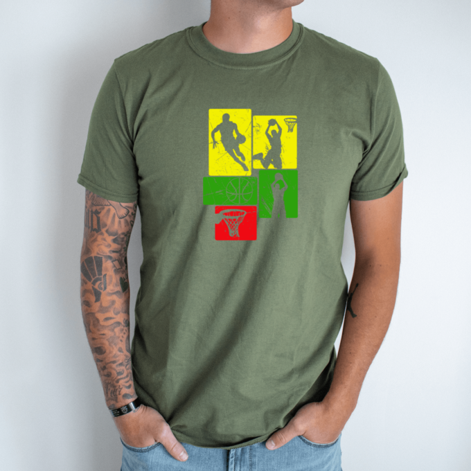 Unisex marškinėliai su spauda „Krepšinio jėga“ - Image 3