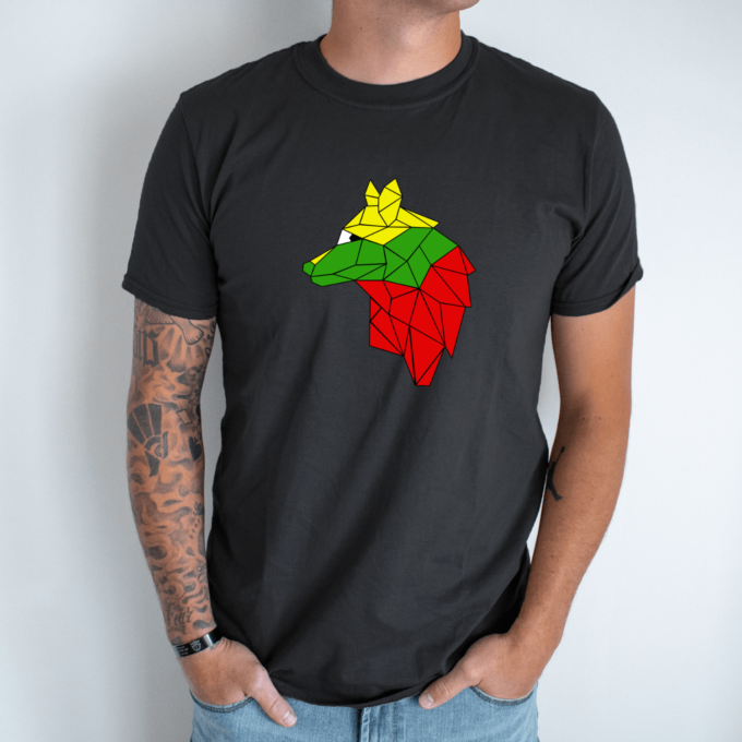 Unisex marškinėliai su spauda „Vilko dvasia“ - Image 7