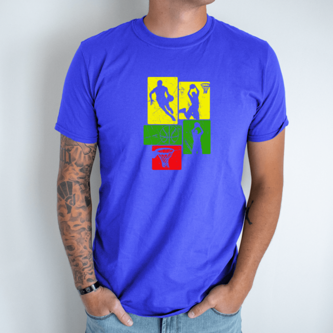 Unisex marškinėliai su spauda „Krepšinio jėga“ - Image 5