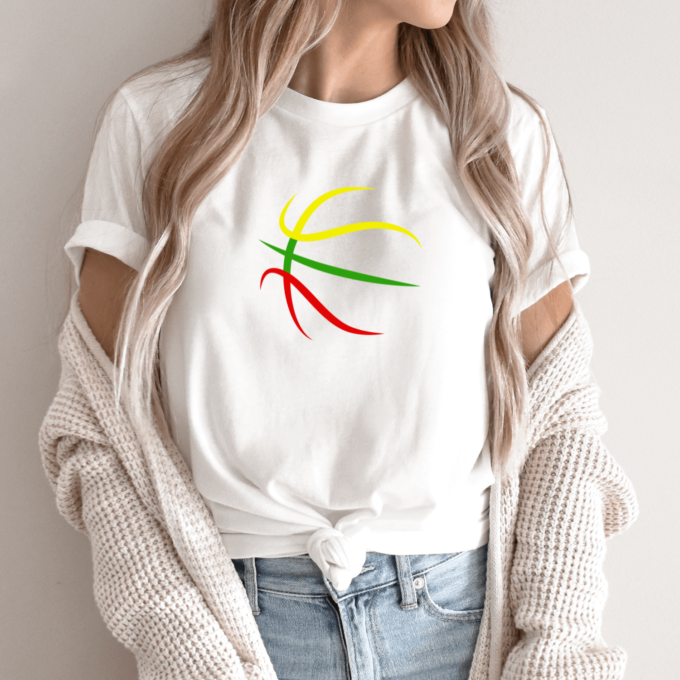 Unisex marškinėliai su spauda „Krepšinio linijos“ - Image 8