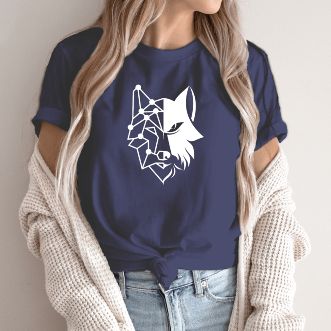 Unisex marškinėliai su spauda „Geometrinis vilkas“ - Image 12