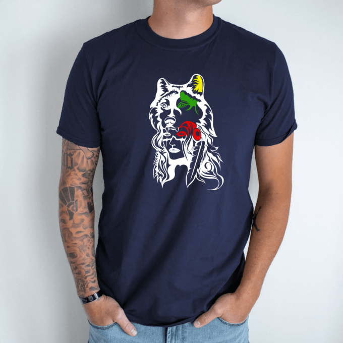 Unisex marškinėliai su spauda „Kepurė vilkas“ - Image 5