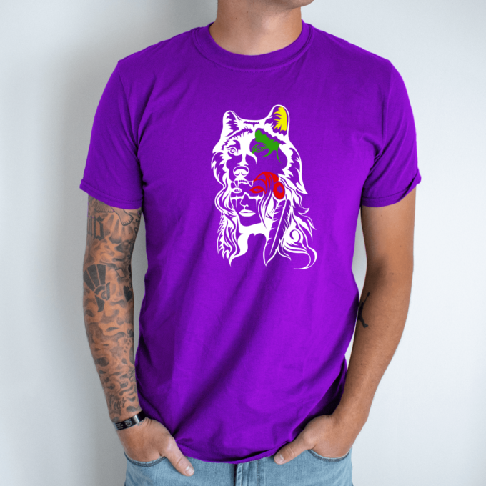 Unisex marškinėliai su spauda „Kepurė vilkas“ - Image 6