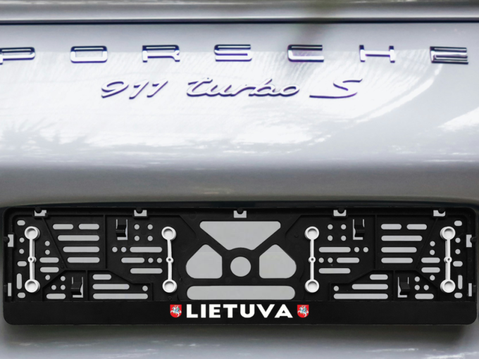 Numerių rėmelis su guminėmis tarpinėmis „Lietuva Herbas“