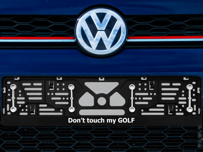Numerių rėmelis su guminėmis tarpinėmis „Don't touch my Golf“