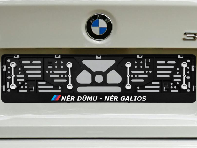 Numerių rėmelis su guminėmis tarpinėmis „Nėr dūmų-nėr galios“
