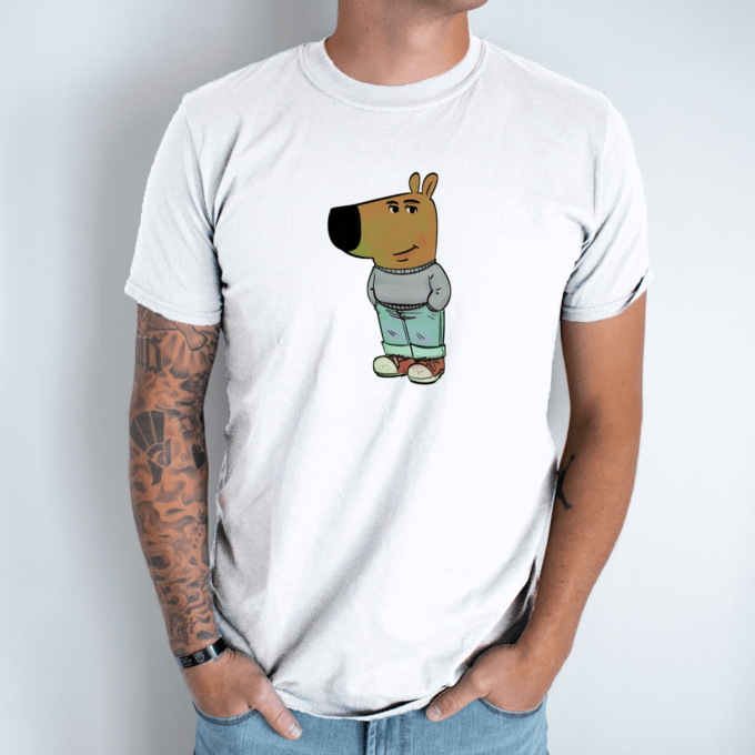Unisex marškinėliai su spauda „Chill guy“
