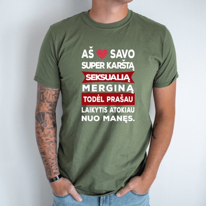 Unisex marškinėliai su spauda „Aš myliu savo merginą“ - Image 3