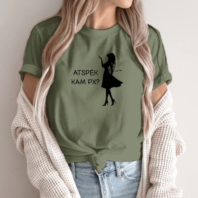 Unisex marškinėliai su spauda „Atspėk kam px?“ - Image 6