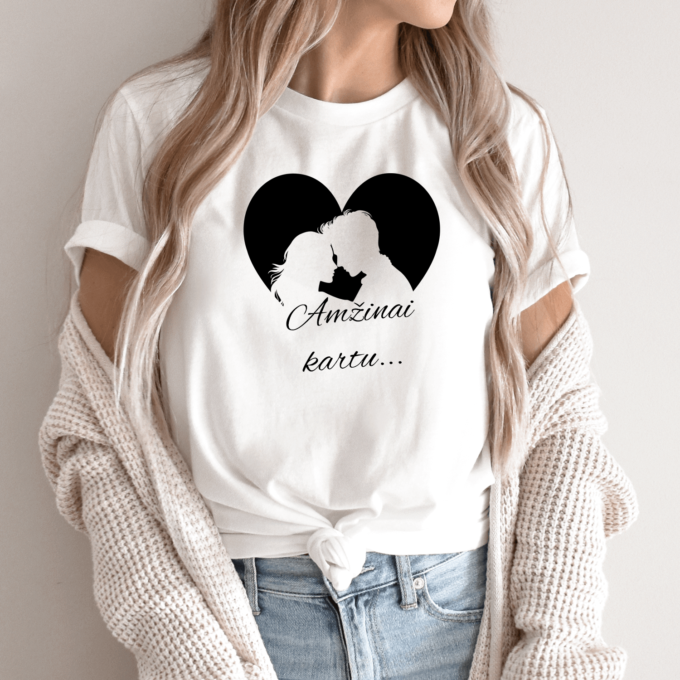 Unisex marškinėliai su spauda „Amžinai kartu“ - Image 9