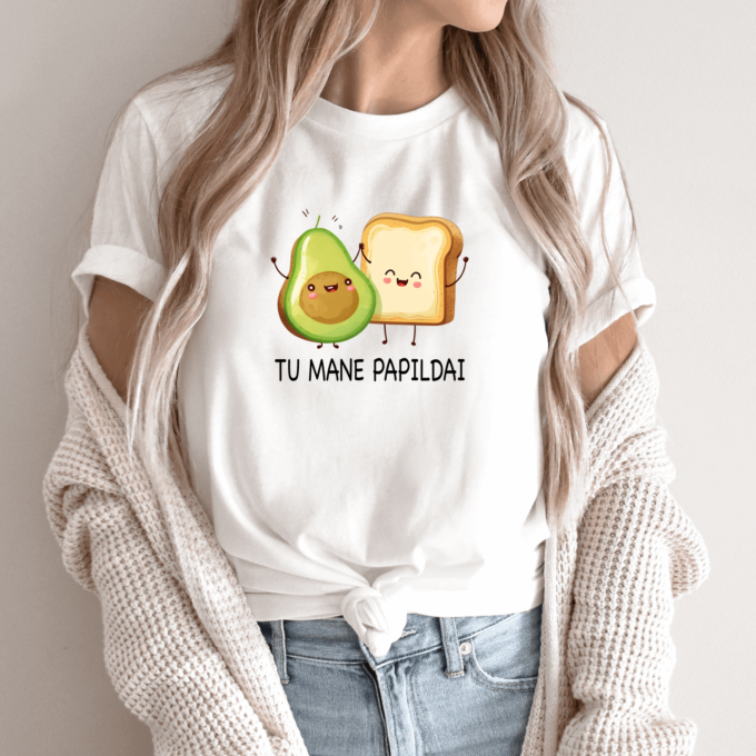 Unisex marškinėliai su spauda „Avokado sumuštinis“ - Image 9