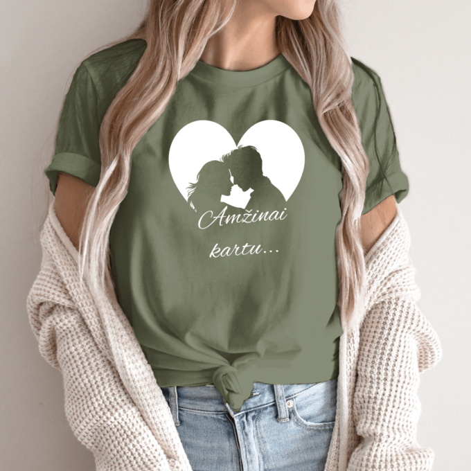 Unisex marškinėliai su spauda „Amžinai kartu“ - Image 11