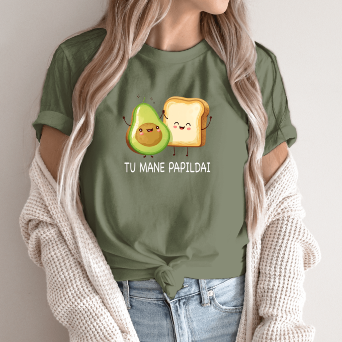 Unisex marškinėliai su spauda „Avokado sumuštinis“ - Image 10