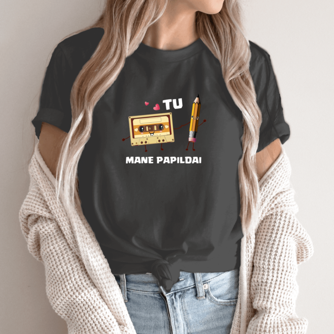 Unisex marškinėliai su spauda „Kasetė“ - Image 14
