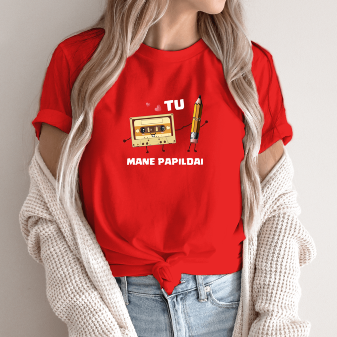 Unisex marškinėliai su spauda „Kasetė“ - Image 13