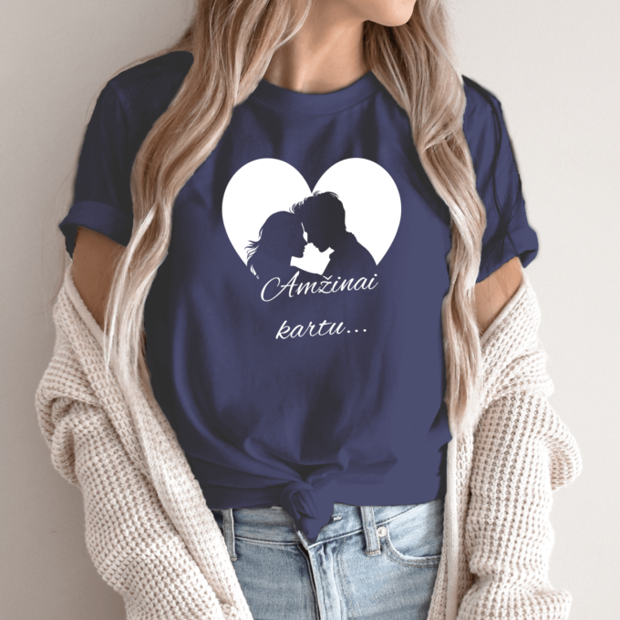 Unisex marškinėliai su spauda „Amžinai kartu“ - Image 12
