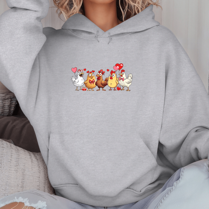 Unisex džemperis su spauda „Valentino vištytės“ - Image 2