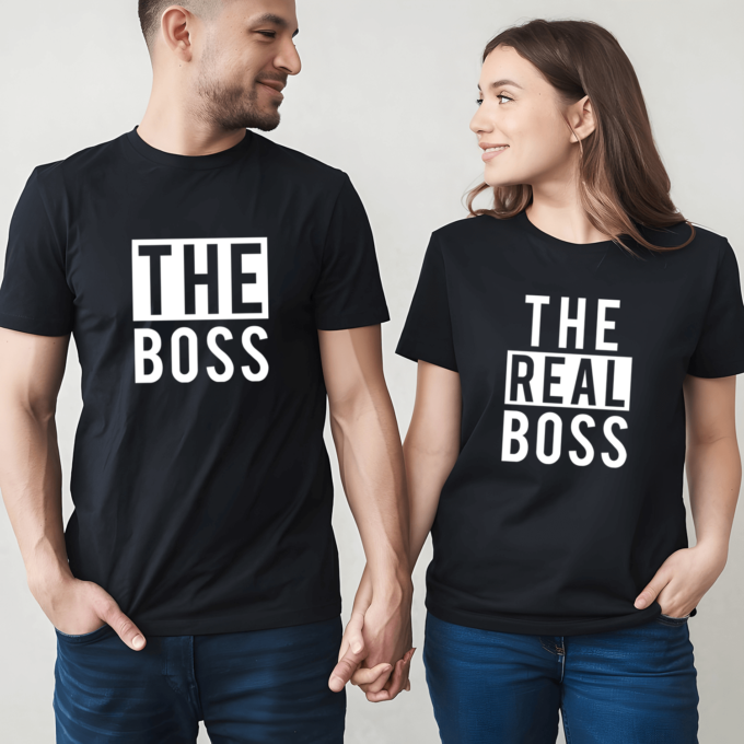 Unisex marškinėliai porai „Boss“