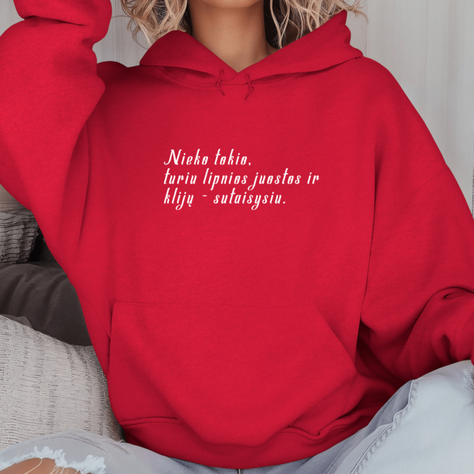Unisex džemperis su spauda „Lipni juosta“ - Image 4