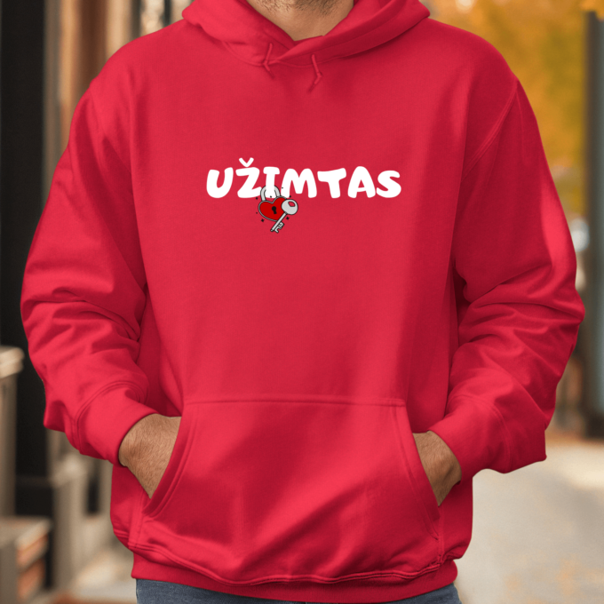 Unisex džemperis su spauda „Užimtas su spyna“ - Image 4