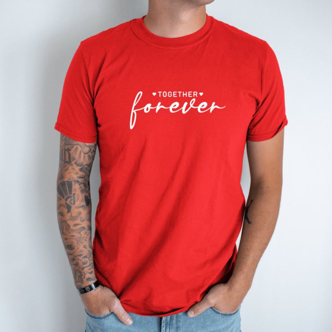 Unisex marškinėliai su spauda „Together forever“ - Image 6