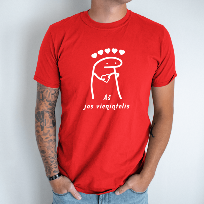 Unisex marškinėliai su spauda „Vienintelis“ - Image 7