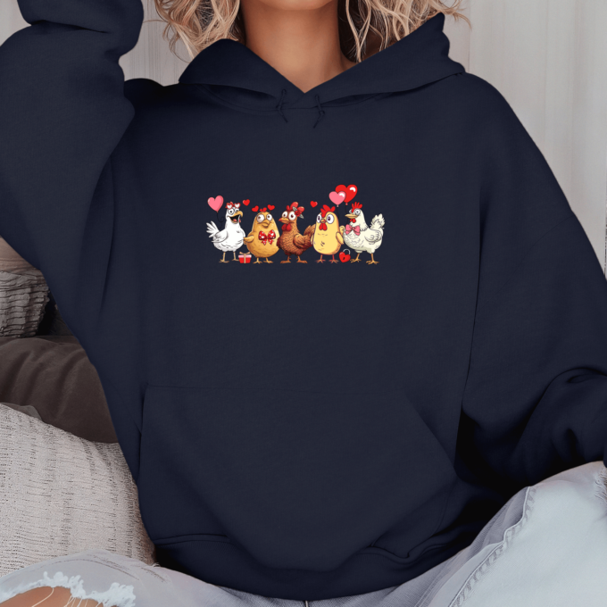 Unisex džemperis su spauda „Valentino vištytės“ - Image 4
