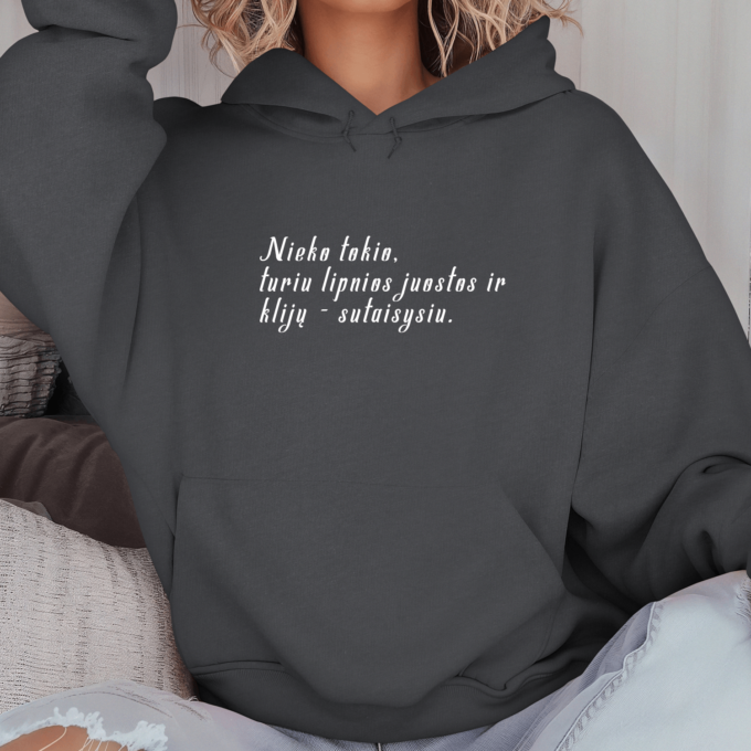 Unisex džemperis su spauda „Lipni juosta“ - Image 2