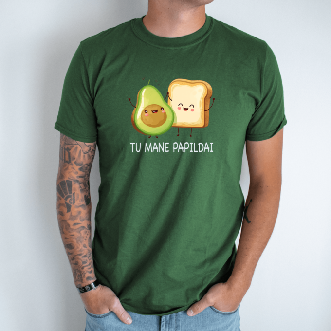 Unisex marškinėliai su spauda „Avokado sumuštinis“ - Image 5