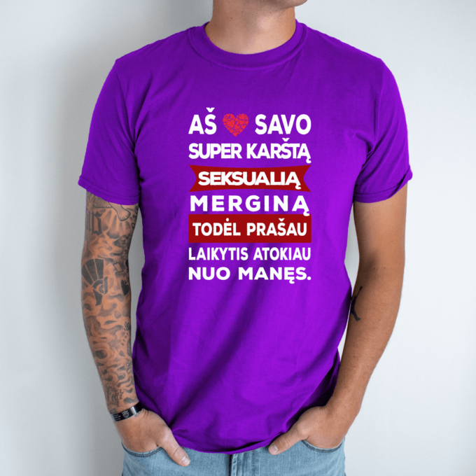 Unisex marškinėliai su spauda „Aš myliu savo merginą“ - Image 6