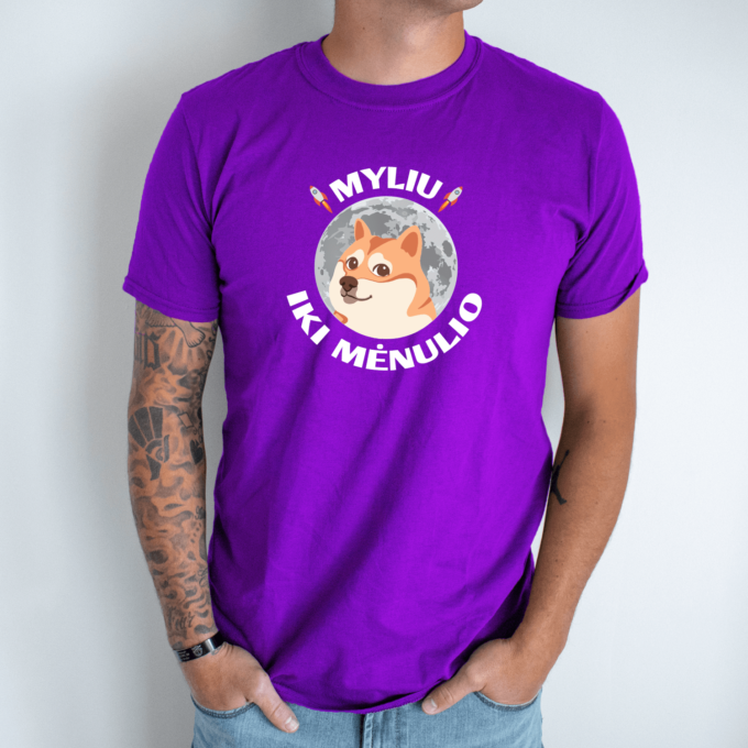 Unisex marškinėliai su spauda „Myliu iki mėnulio“ - Image 7