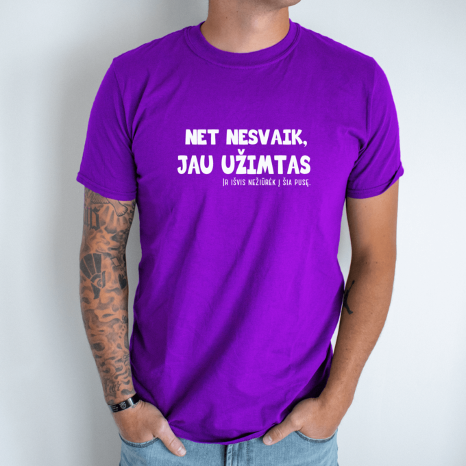 Unisex marškinėliai su spauda „Nesvaik“ - Image 7