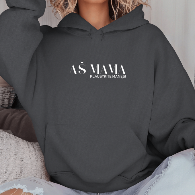 Unisex džemperis su spauda „Aš mama klausykite manęs“ - Image 2