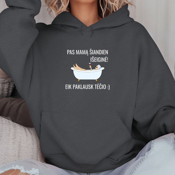 Unisex džemperis su spauda „Pas mamą šiandien išeiginė“ - Image 3