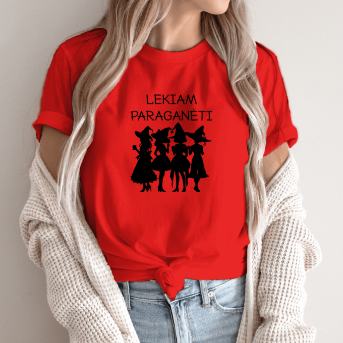 Unisex marškinėliai su spauda „Raganų vakarėlis“ - Image 5
