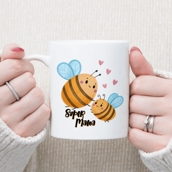 Puodelis „Bee Super mama“