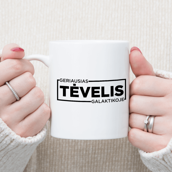 Puodelis „Geriausias tėvelis galaktikoje“