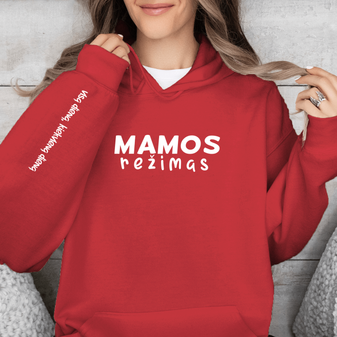 Unisex džemperis su spauda „Mamos režimas“ - Image 4