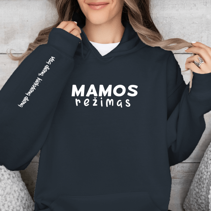 Unisex džemperis su spauda „Mamos režimas“ - Image 5