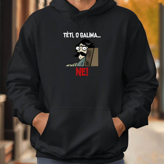 Unisex džemperis su spauda „Tėti, o galima“ - Image 4