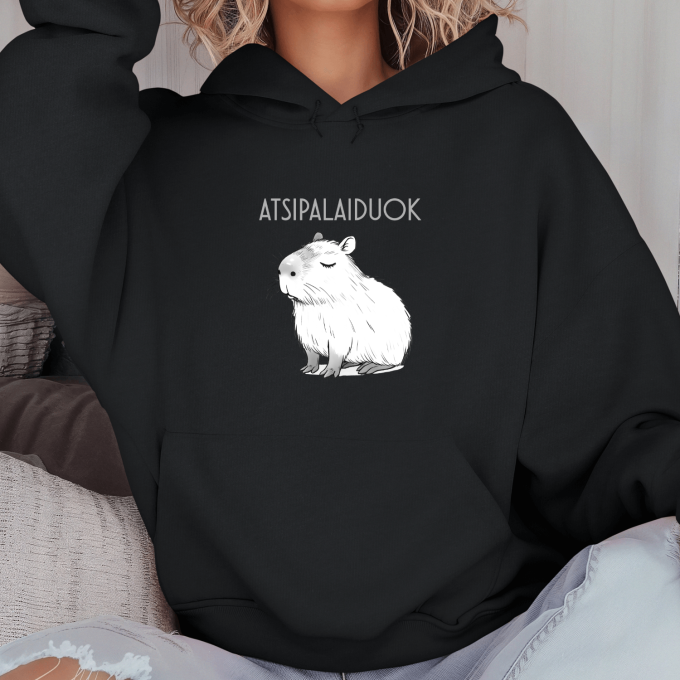 Unisex džemperis su spauda „Atsipalaiduojanti capybara“ - Image 8