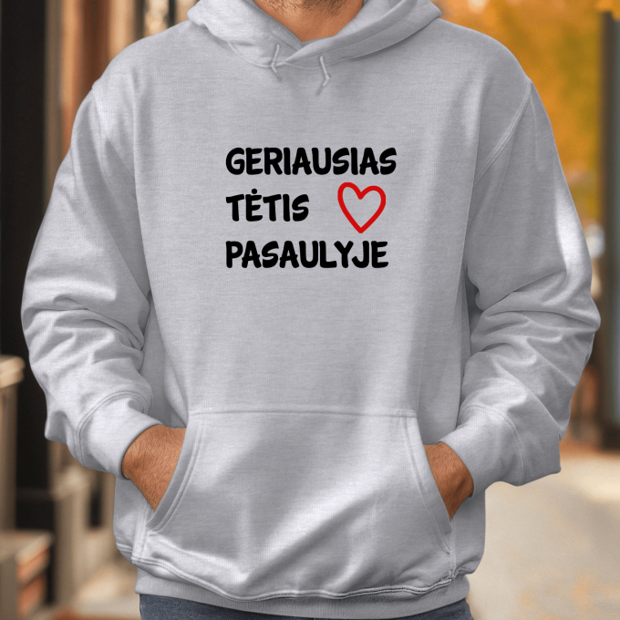 Unisex džemperis su spauda „Geriausias tėtis su širdele“ - Image 3