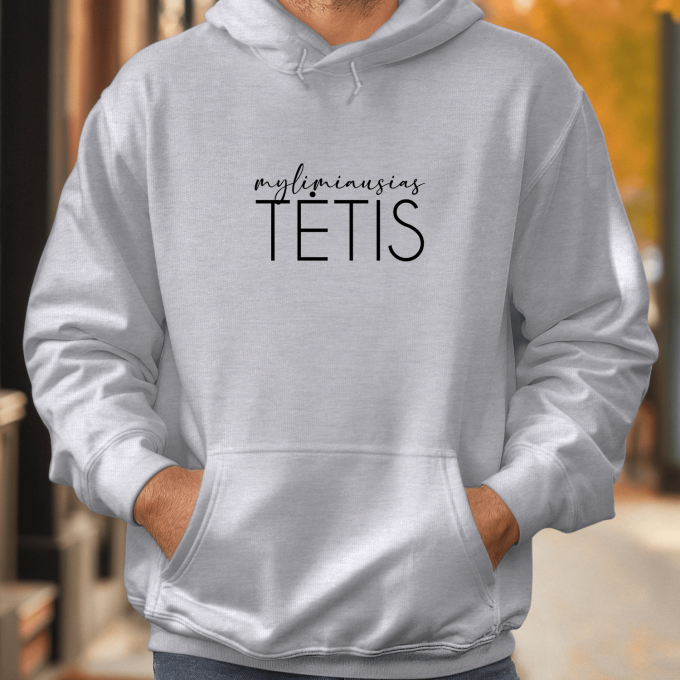Unisex džemperis su spauda „Mylimiausias tėtis“
