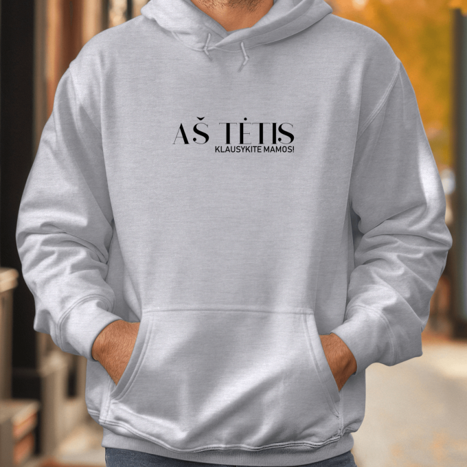 Unisex džemperis su spauda „Aš tėtis“
