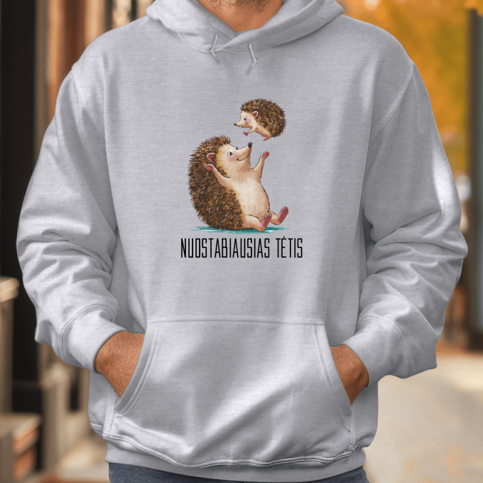 Unisex džemperis su spauda „Nuostabiausias tėtis“