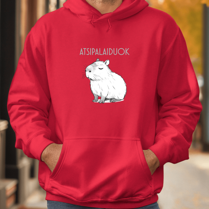 Unisex džemperis su spauda „Atsipalaiduojanti capybara“ - Image 3