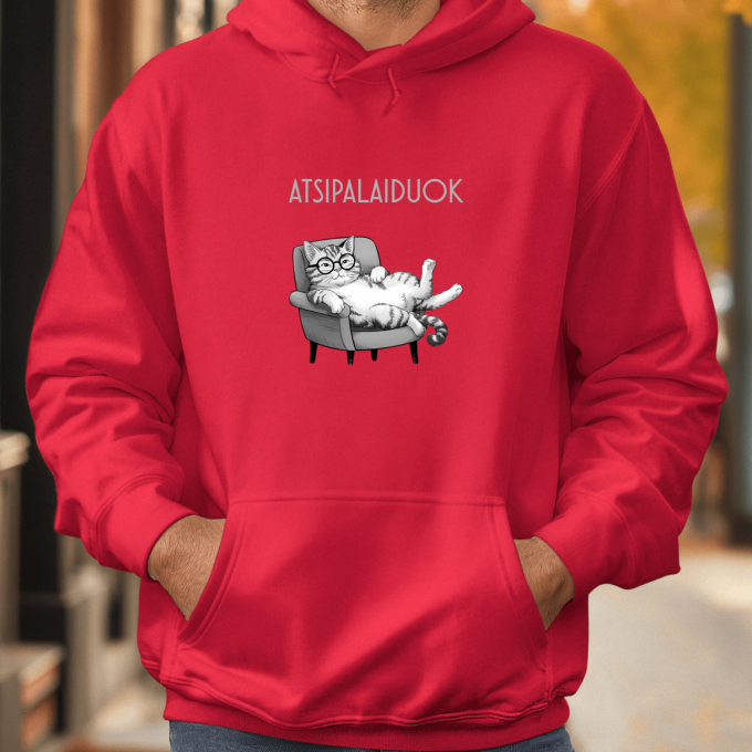 Unisex džemperis su spauda „Atsipalaiduok“ - Image 7