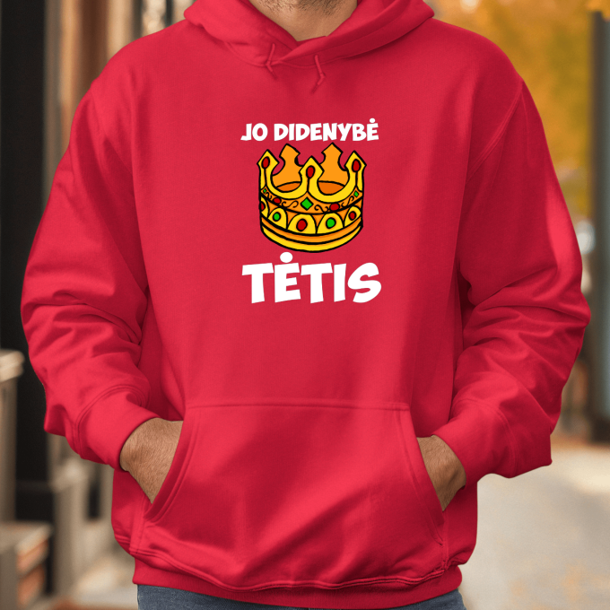 Unisex džemperis su spauda „Jo didenybė tėtis“ - Image 4