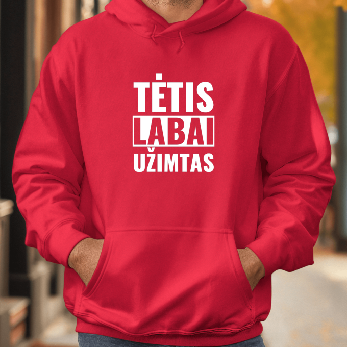 Unisex džemperis su spauda „Tėtis labai užimtas“ - Image 4